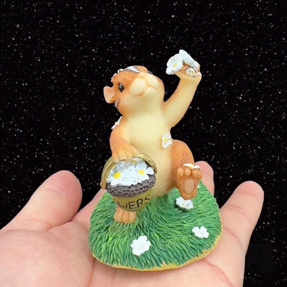 Charming Tails Chipmunk Fitz and Floyd Figurine Resin Wedding Day Blossoms 2.5